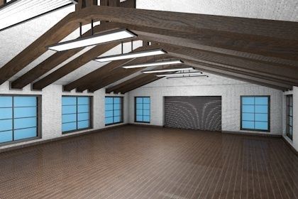 Pack of two Low pbr poly game ready garages warehouse Low-poly 3D model_2