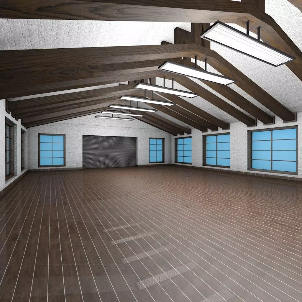 Pack of two Low pbr poly game ready garages warehouse Low-poly 3D model_0