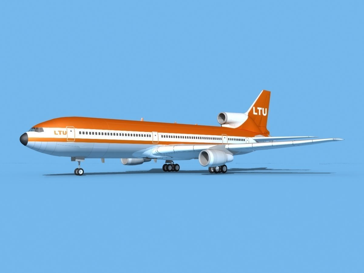 Lockheed L-1011 Tristar LTU 3D model rigged | CGTrader