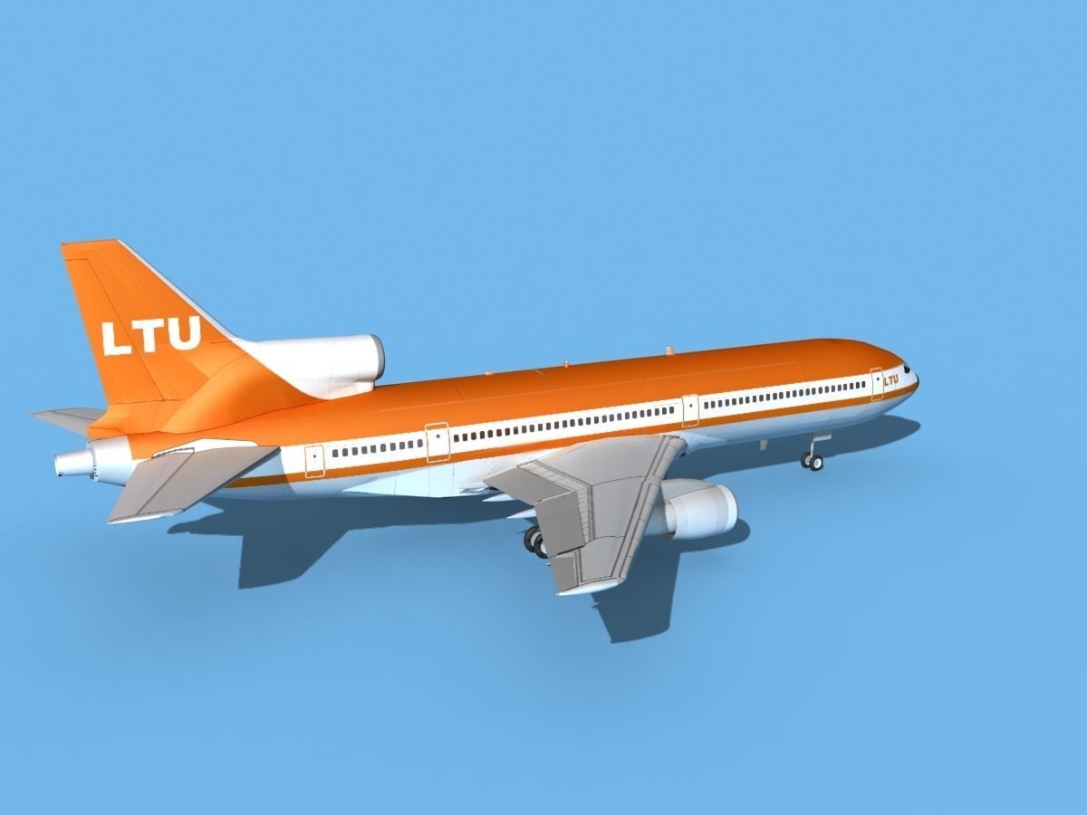 Lockheed L-1011 Tristar LTU 3D model rigged | CGTrader