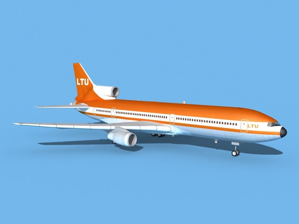 Lockheed L-1011 Tristar LTU 3D model rigged | CGTrader