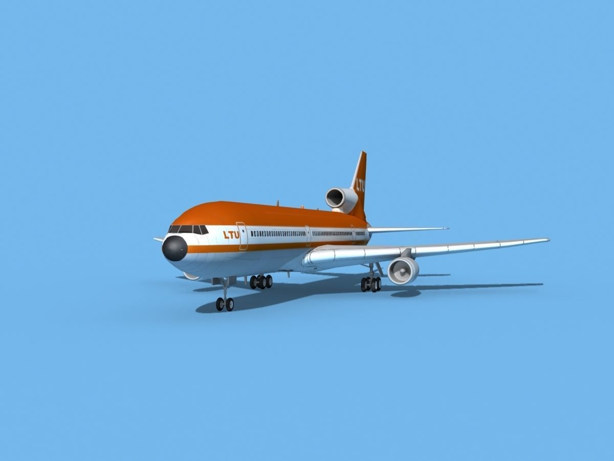 Lockheed L-1011 Tristar LTU 3D model rigged | CGTrader