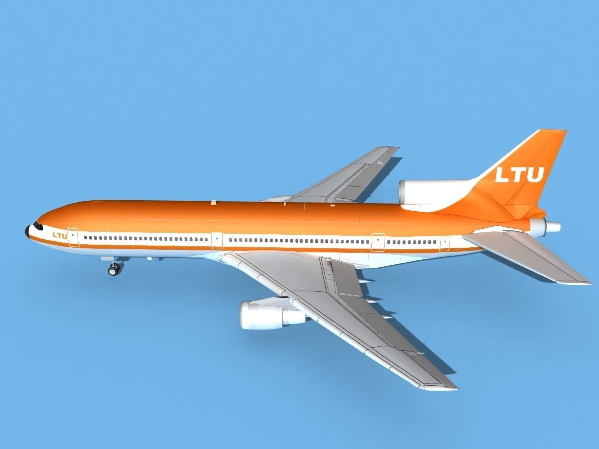 Lockheed L-1011 Tristar LTU 3D model rigged | CGTrader