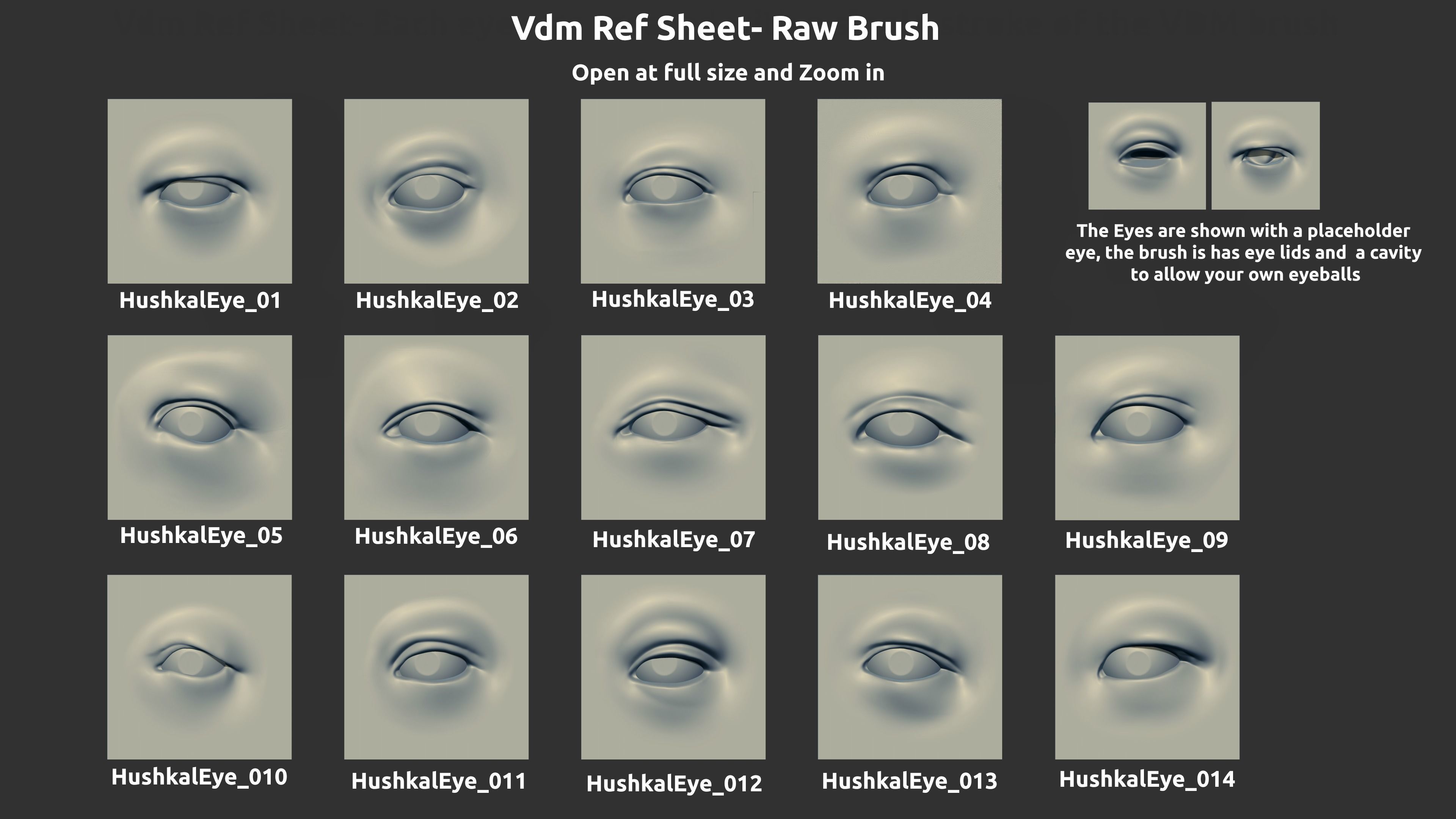 Zbrush - Eye - VDM Brushes 3D model_5