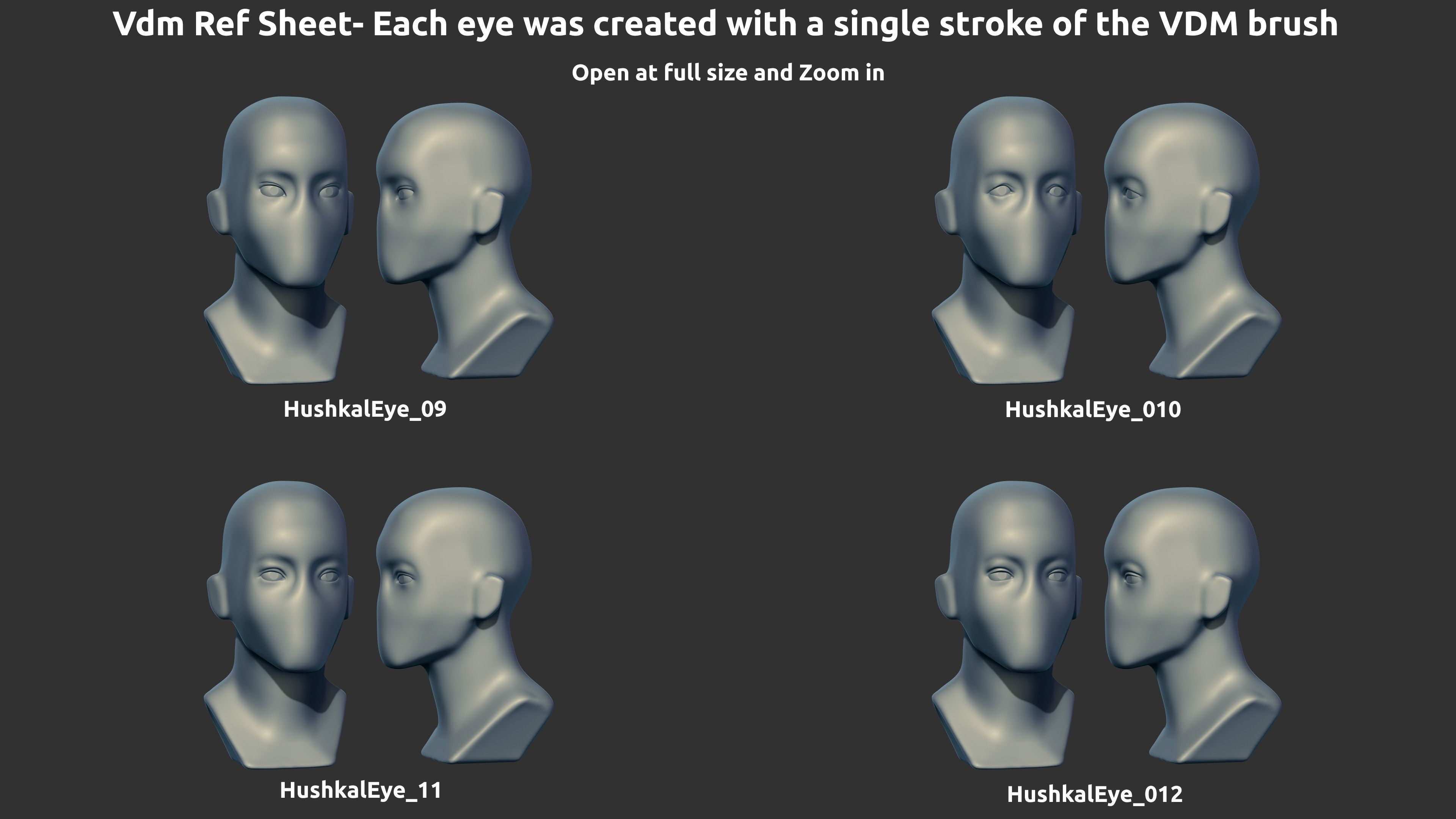 Zbrush - Eye - VDM Brushes 3D model_2