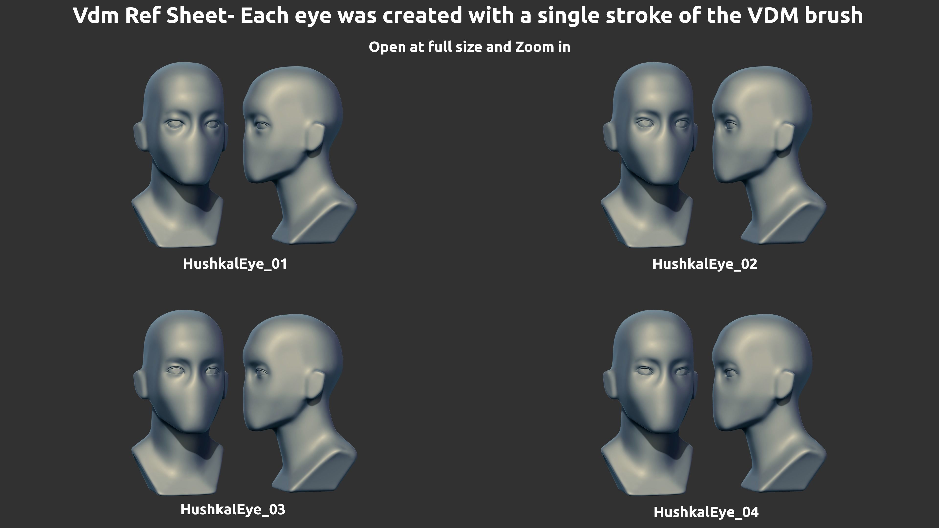 Zbrush - Eye - VDM Brushes 3D model_4