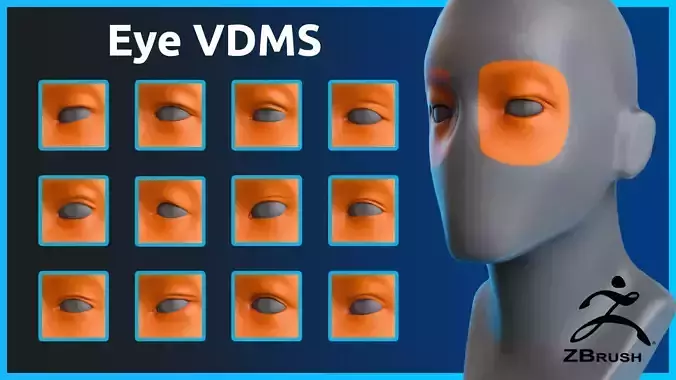 Zbrush - Eye - VDM Brushes 3D model