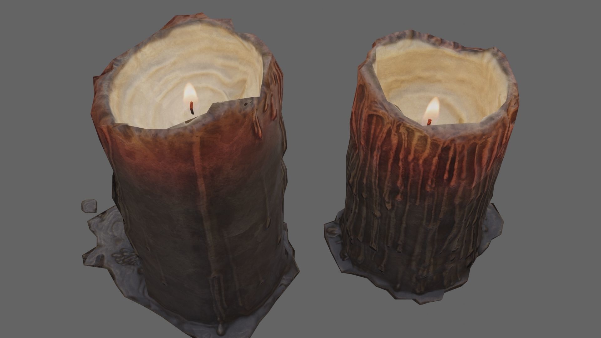 Low Poly Candle Collection With PBR Materials Low-poly 3D model_25