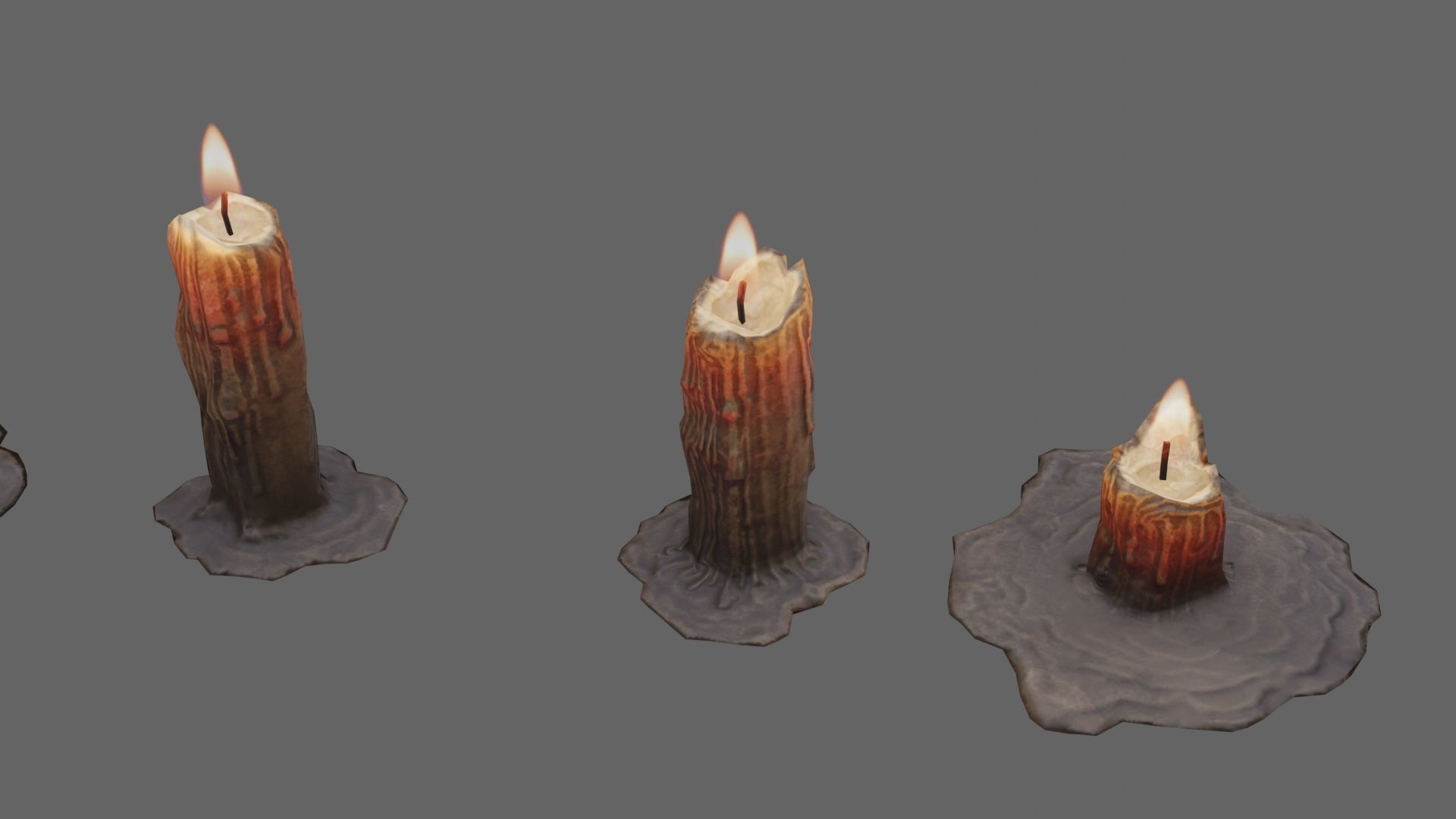 Low Poly Candle Collection With PBR Materials Low-poly 3D model_23