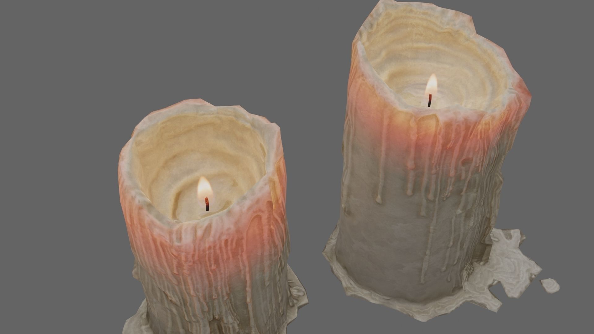 Low Poly Candle Collection With PBR Materials Low-poly 3D model_12