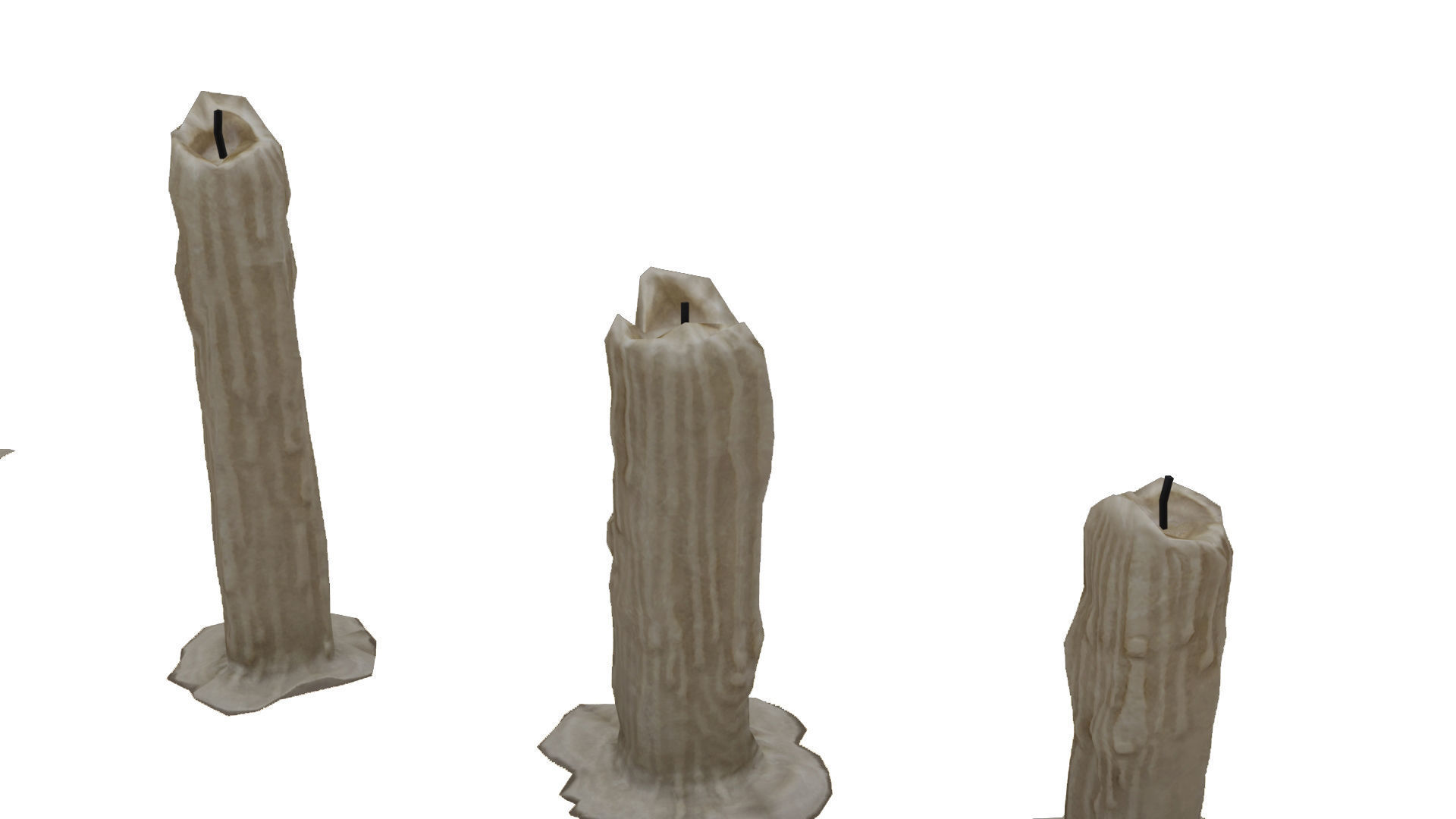 Low Poly Candle Collection With PBR Materials Low-poly 3D model_7