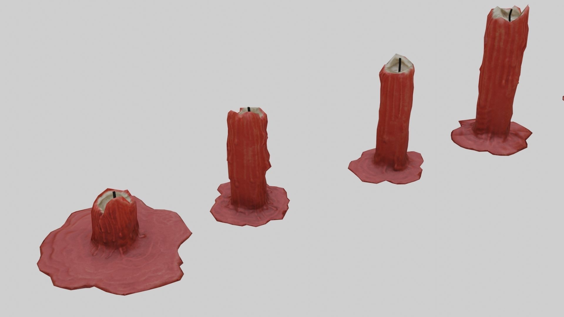 Low Poly Candle Collection With PBR Materials Low-poly 3D model_14
