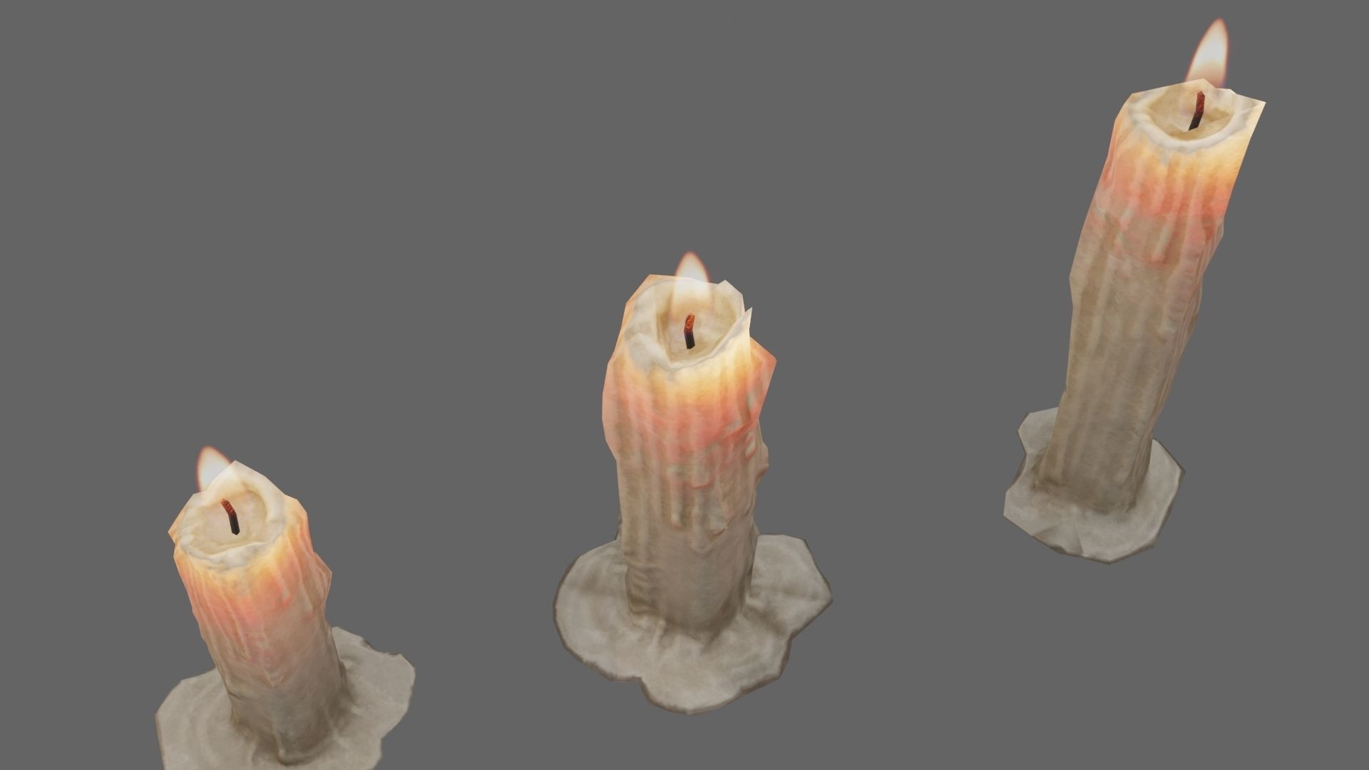 Low Poly Candle Collection With PBR Materials Low-poly 3D model_11