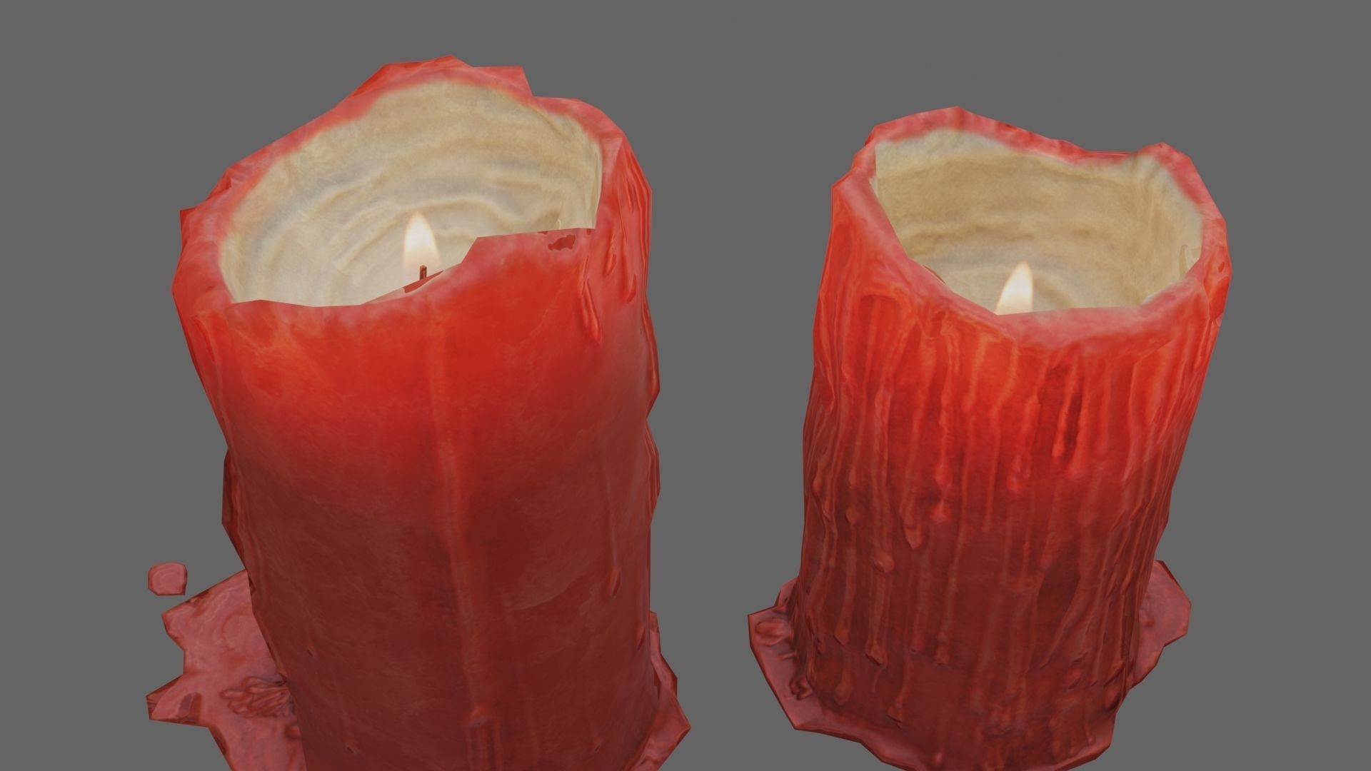 Low Poly Candle Collection With PBR Materials Low-poly 3D model_19