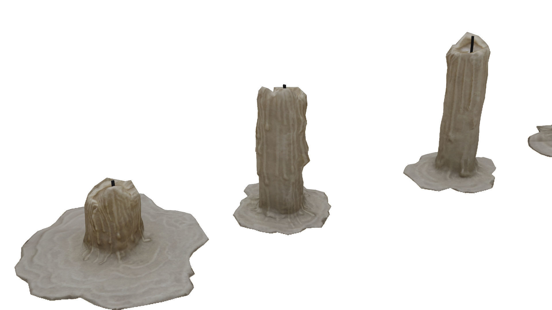 Low Poly Candle Collection With PBR Materials Low-poly 3D model_6