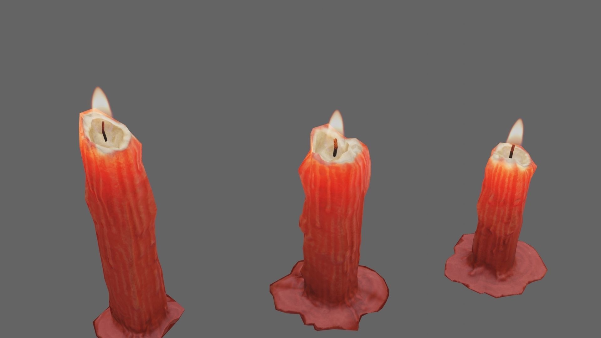 Low Poly Candle Collection With PBR Materials Low-poly 3D model_18