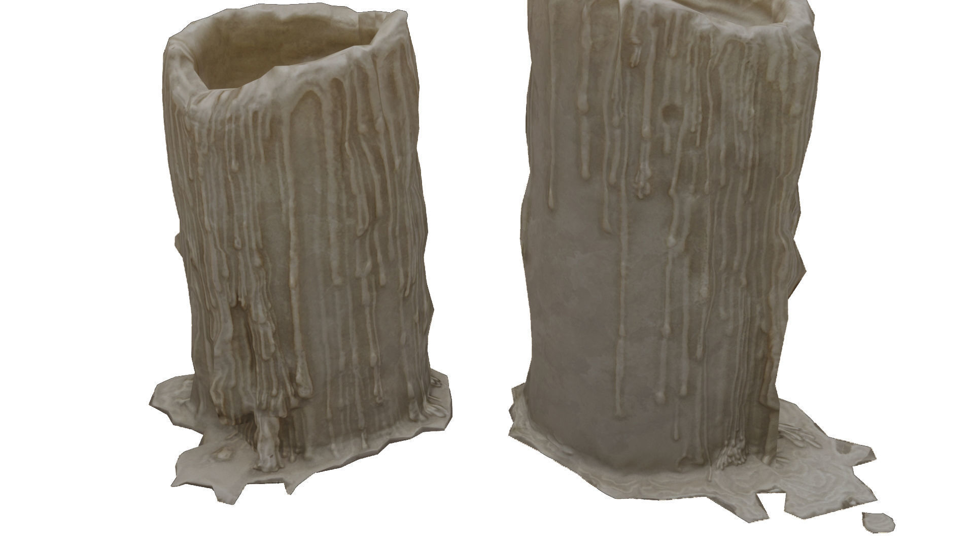 Low Poly Candle Collection With PBR Materials Low-poly 3D model_9