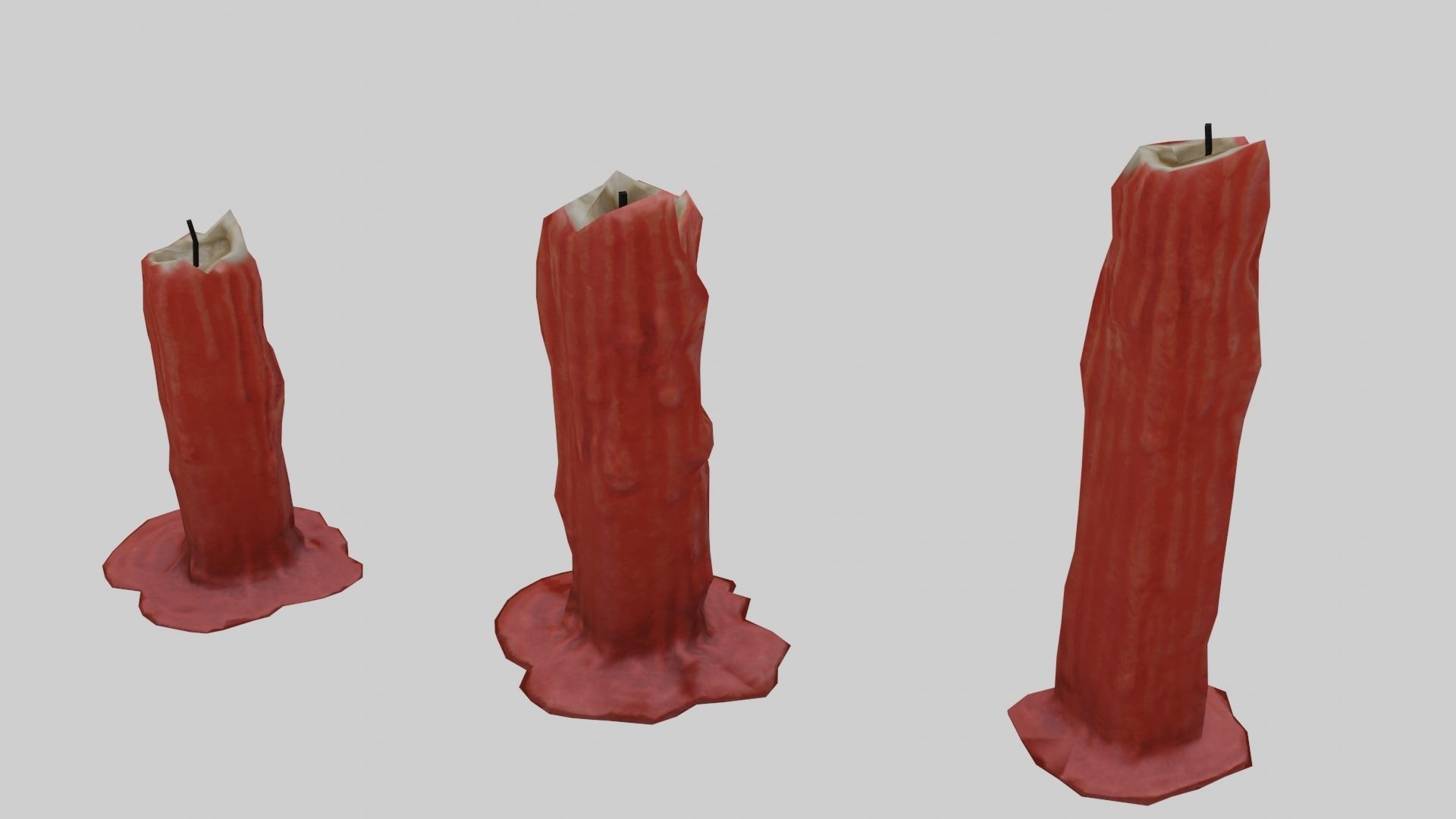 Low Poly Candle Collection With PBR Materials Low-poly 3D model_15