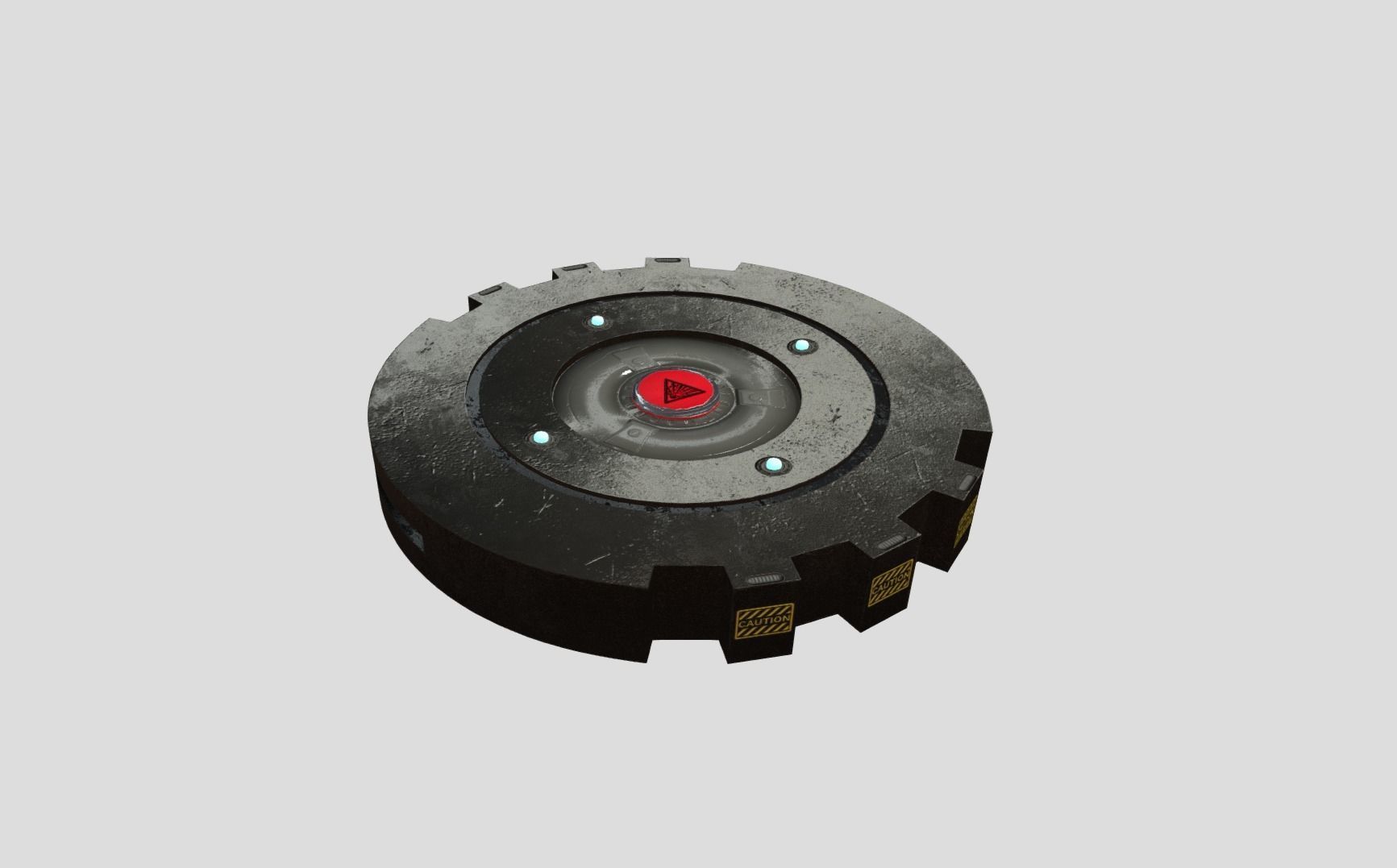 Sci-fi Magnetic Mine Low-poly 3D model_16