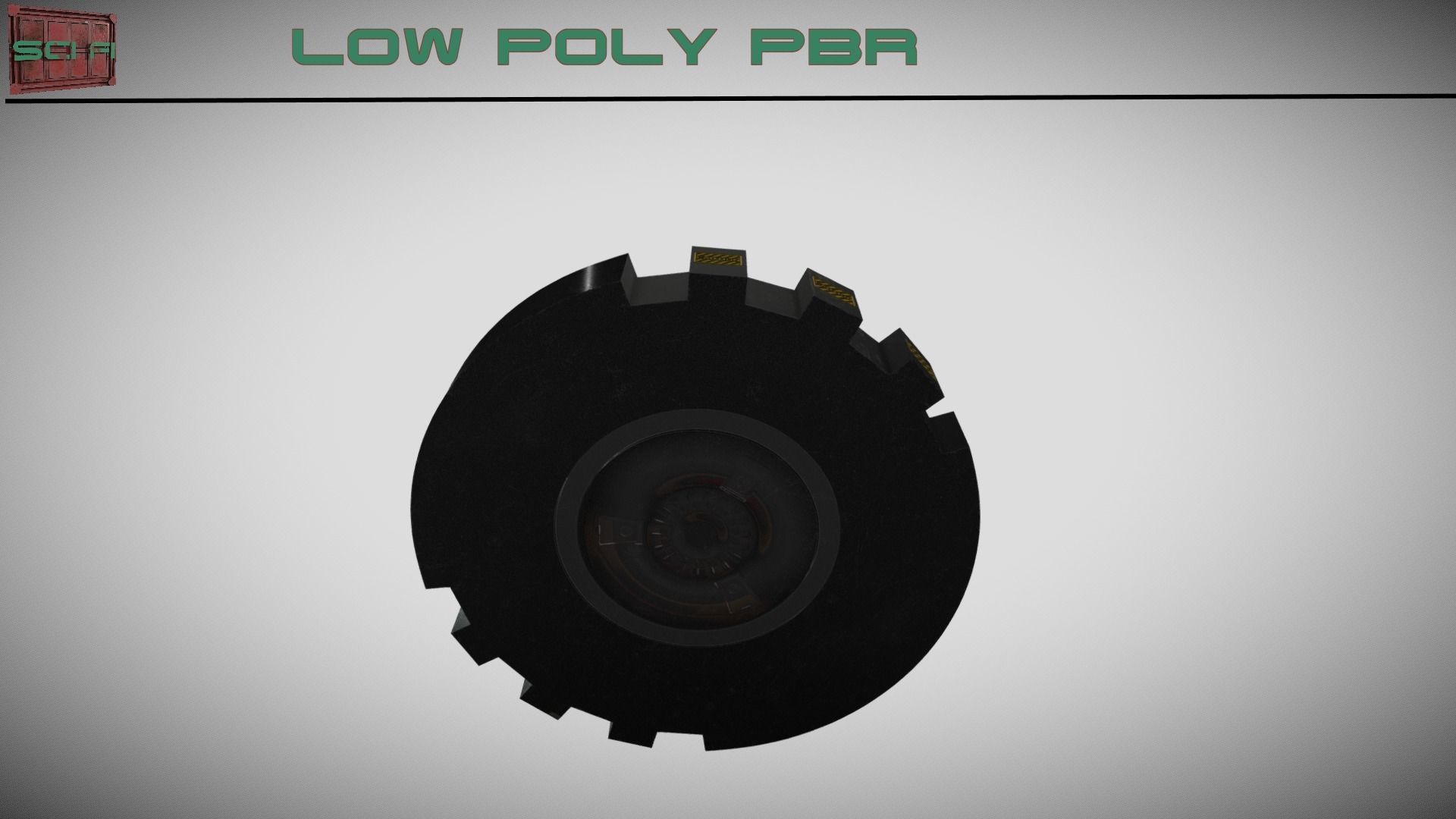 Sci-fi Magnetic Mine Low-poly 3D model_5