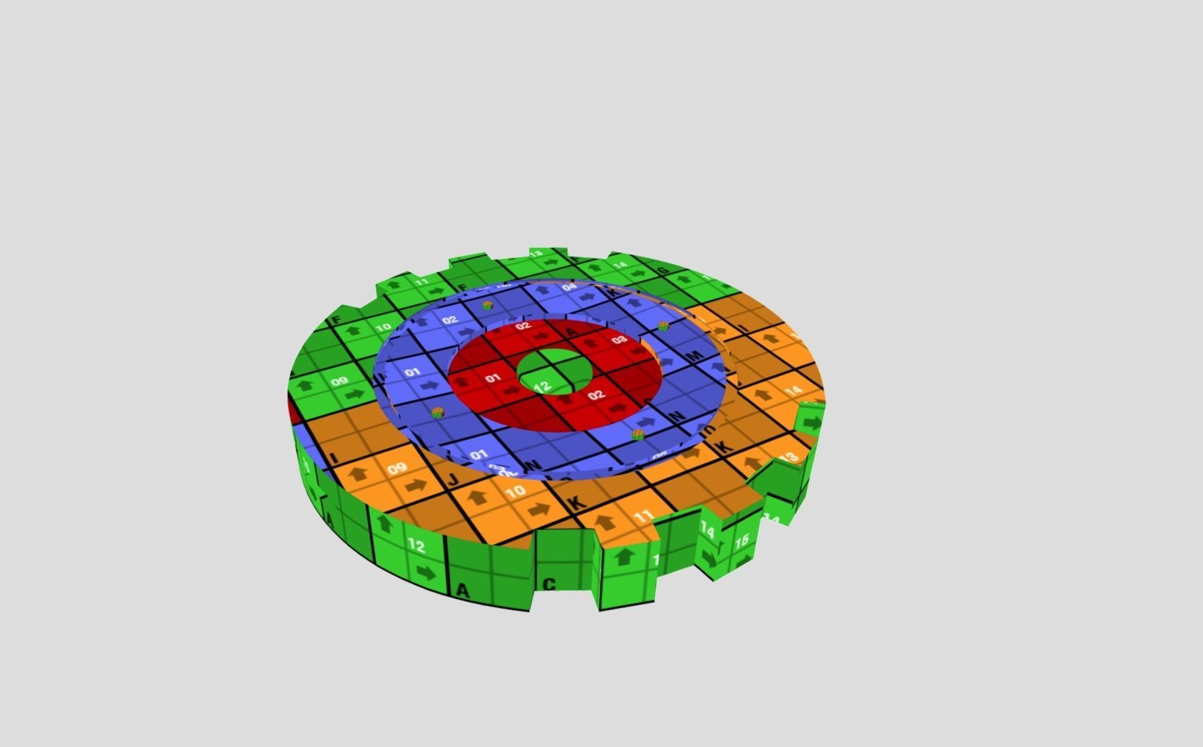 Sci-fi Magnetic Mine Low-poly 3D model_12