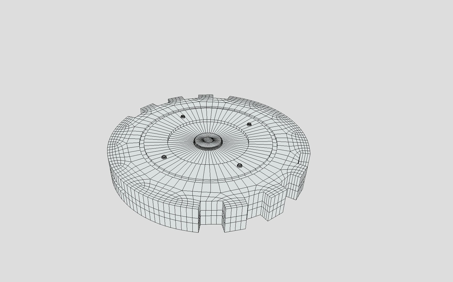 Sci-fi Magnetic Mine Low-poly 3D model_11