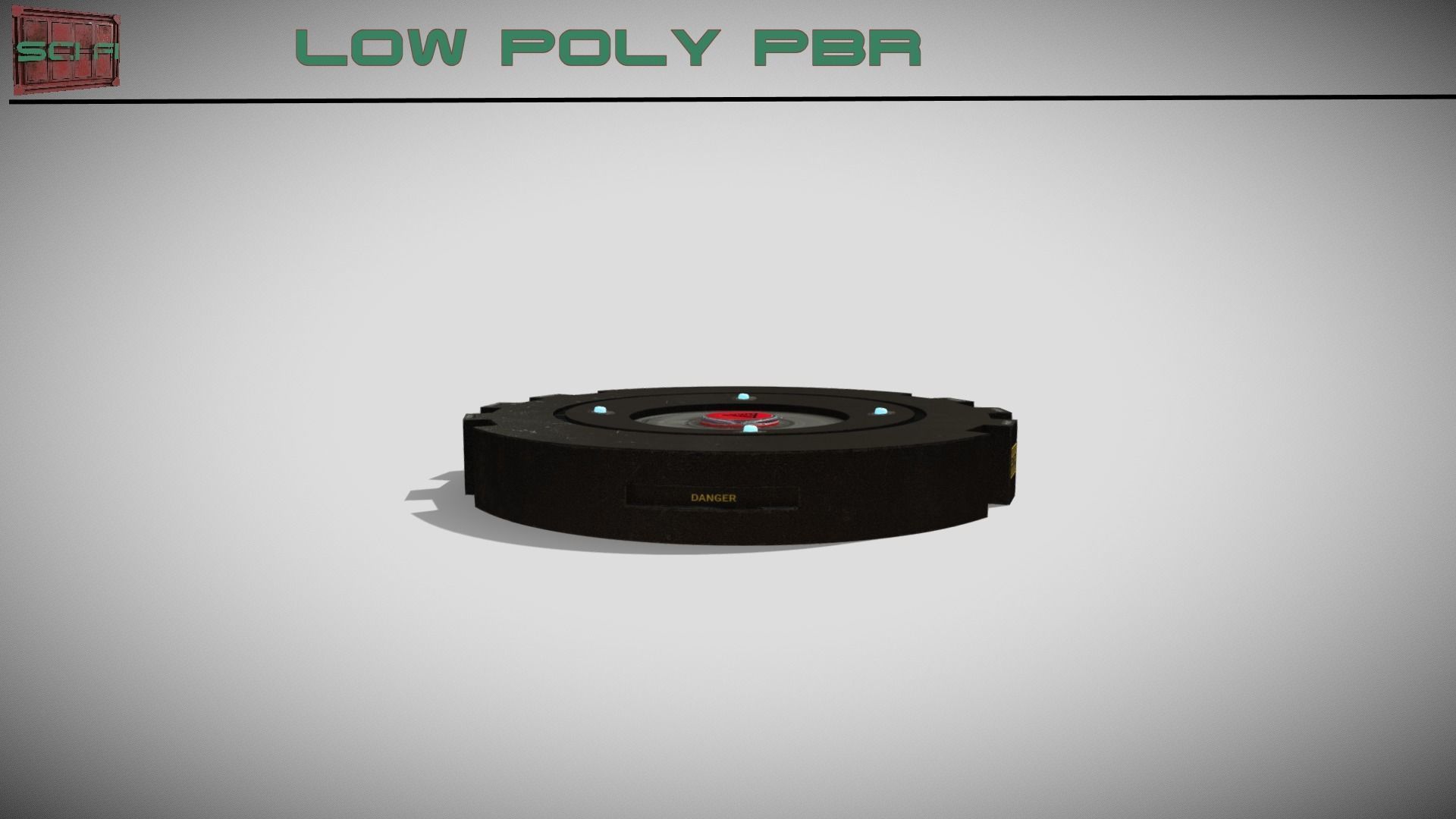 Sci-fi Magnetic Mine Low-poly 3D model_4