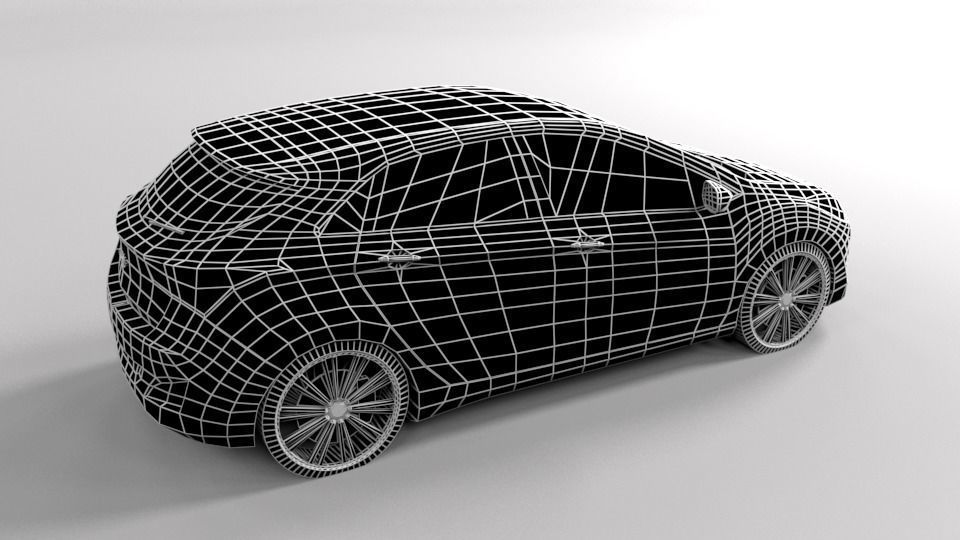 HYUNDAI I30 LOWPOLY Low-poly 3D model_7