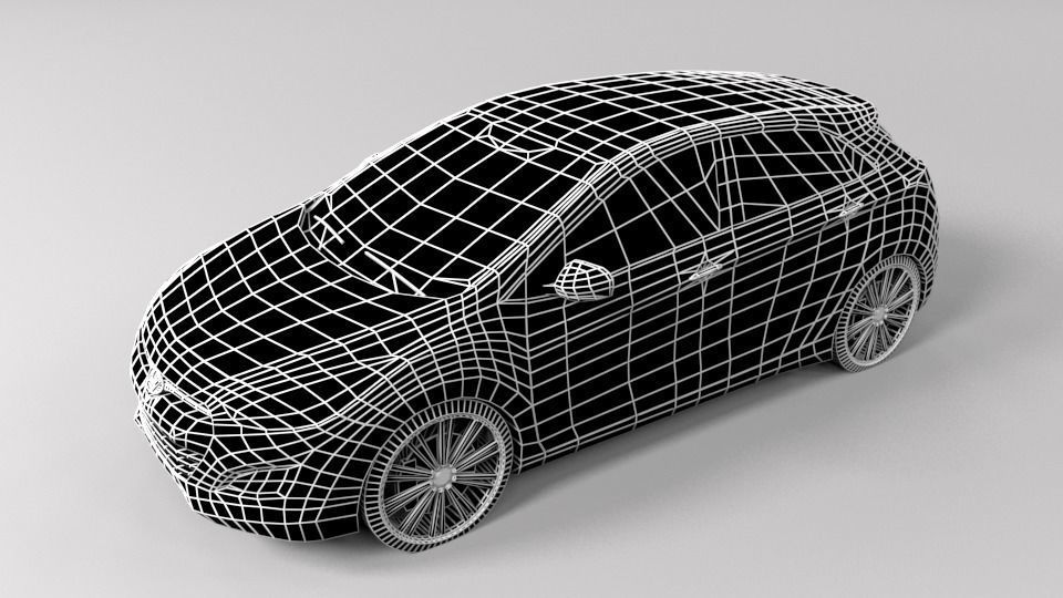 HYUNDAI I30 LOWPOLY Low-poly 3D model_5