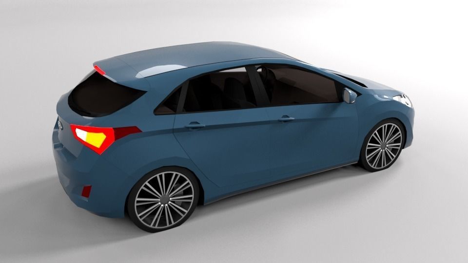 HYUNDAI I30 LOWPOLY Low-poly 3D model_6
