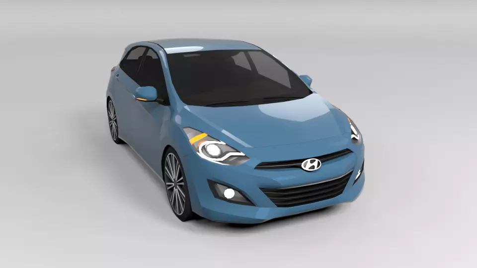 HYUNDAI I30 LOWPOLY Low-poly 3D model_0