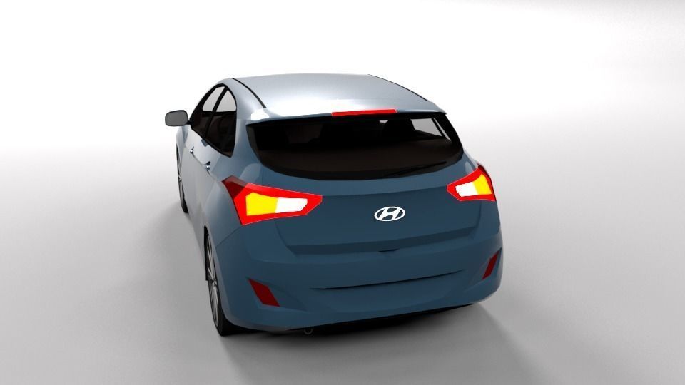 HYUNDAI I30 LOWPOLY Low-poly 3D model_2