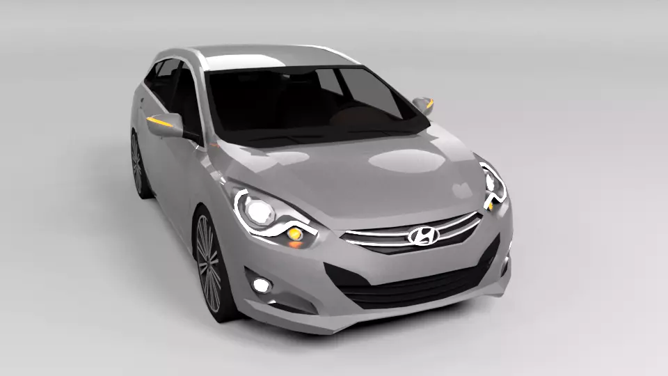 HYUNDAI I40 LOWPOLY Low-poly 3D model_0