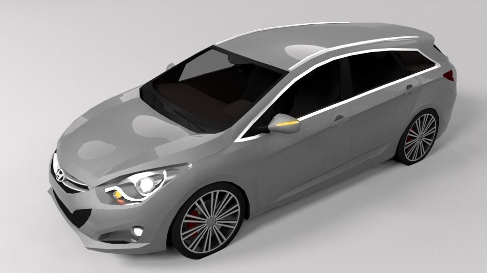 HYUNDAI I40 LOWPOLY Low-poly 3D model_4