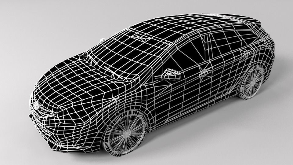 HYUNDAI I40 LOWPOLY Low-poly 3D model_5