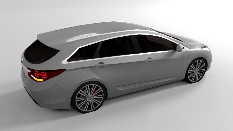HYUNDAI I40 LOWPOLY Low-poly 3D model_6