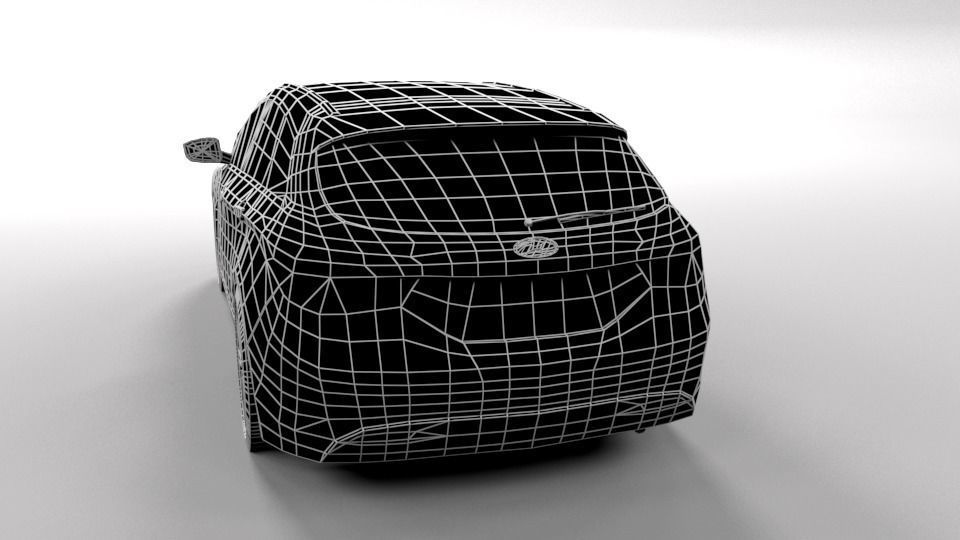 HYUNDAI I40 LOWPOLY Low-poly 3D model_3