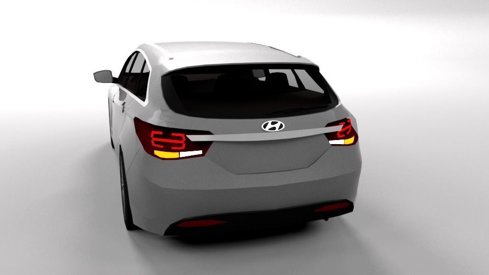 HYUNDAI I40 LOWPOLY Low-poly 3D model_2