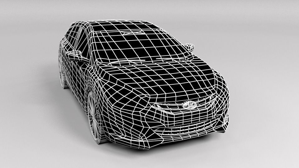 HYUNDAI I40 LOWPOLY Low-poly 3D model_1