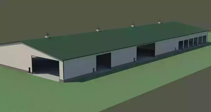 350 x 140 shed with 12 semi bays 