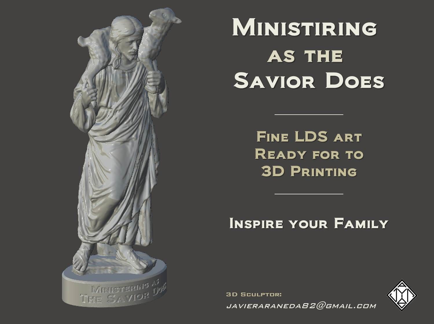 JESUS - The Good Shepherd 3D print model_7