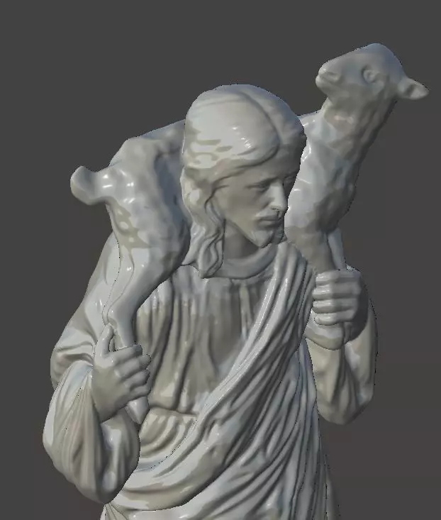 JESUS - The Good Shepherd 3D print model_0