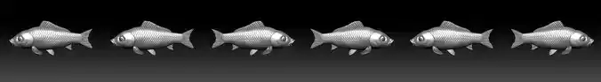 A big carp Low-poly 3D model