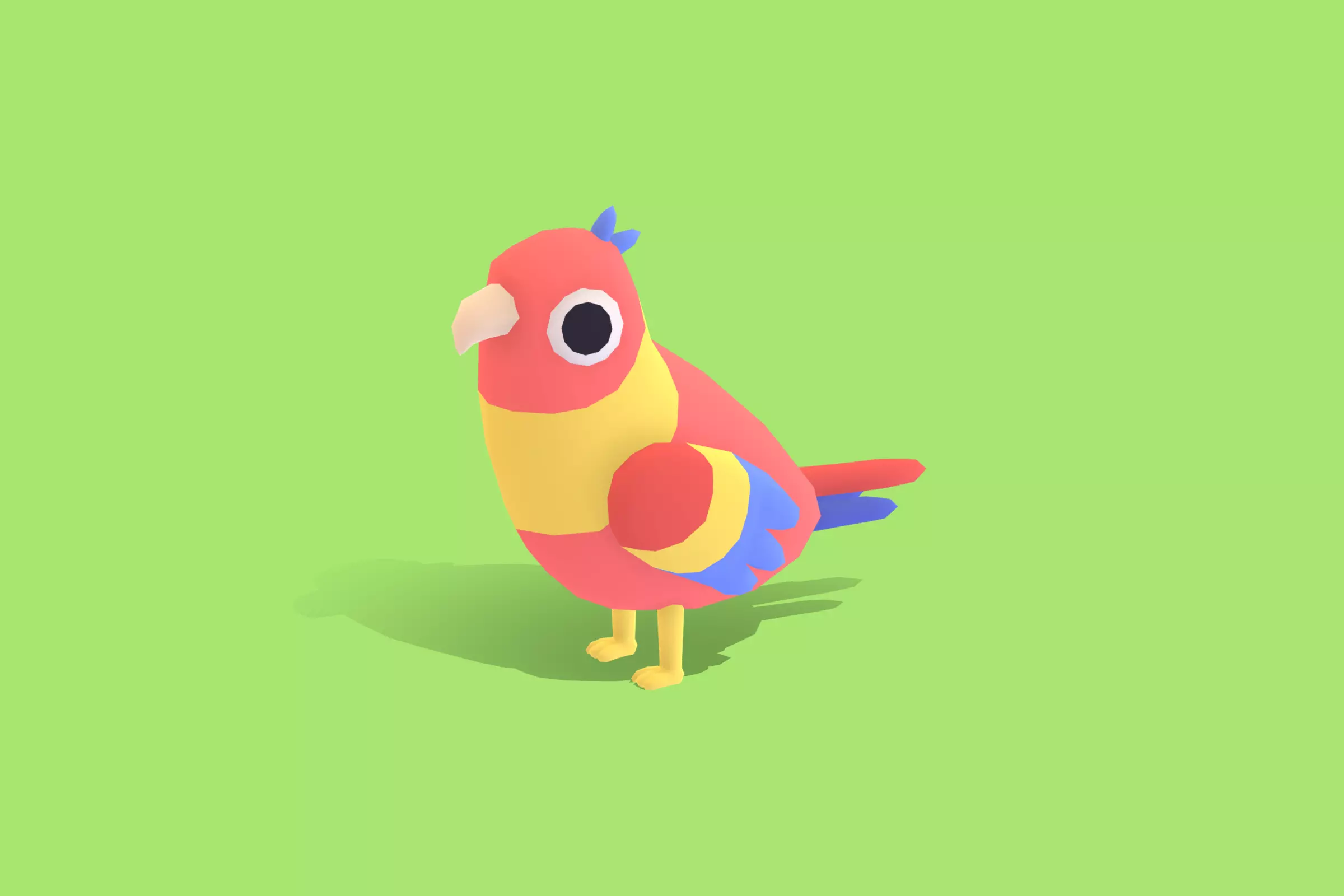 Parrot - Quirky Series Low-poly 3D model_0