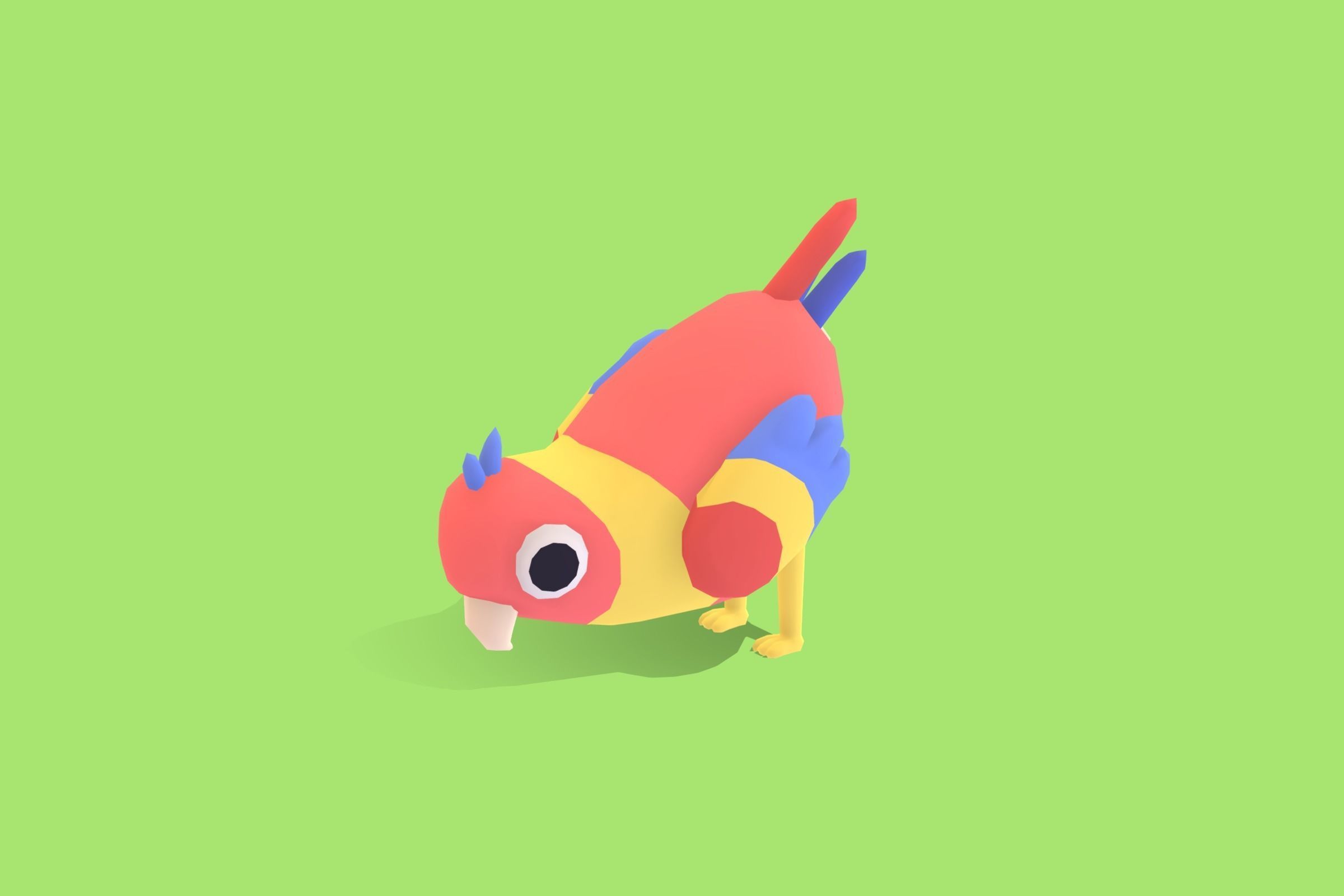 Parrot - Quirky Series Low-poly 3D model_6