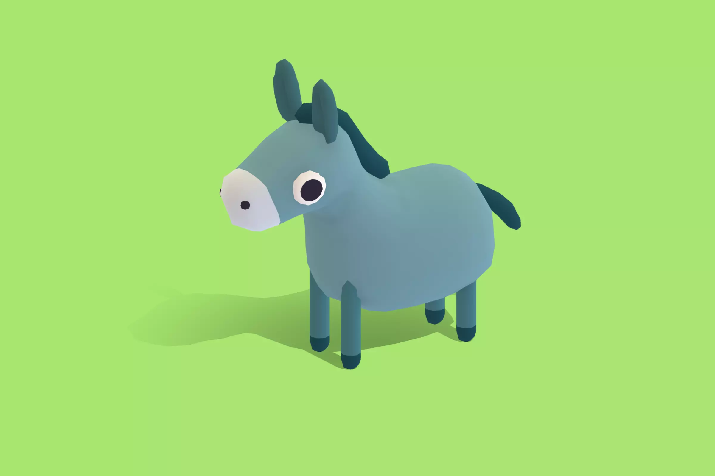Donkey - Quirky Series Low-poly 3D model_0