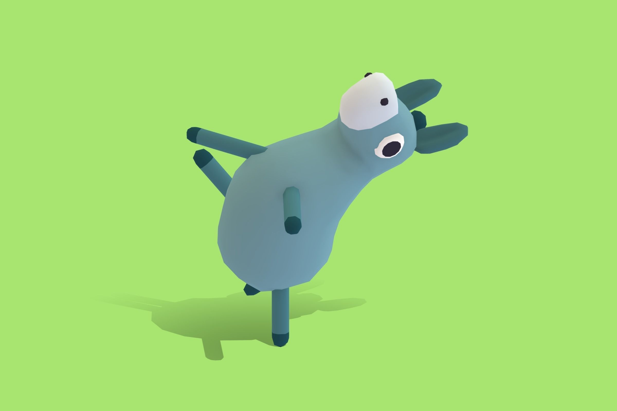 Donkey - Quirky Series Low-poly 3D model_8