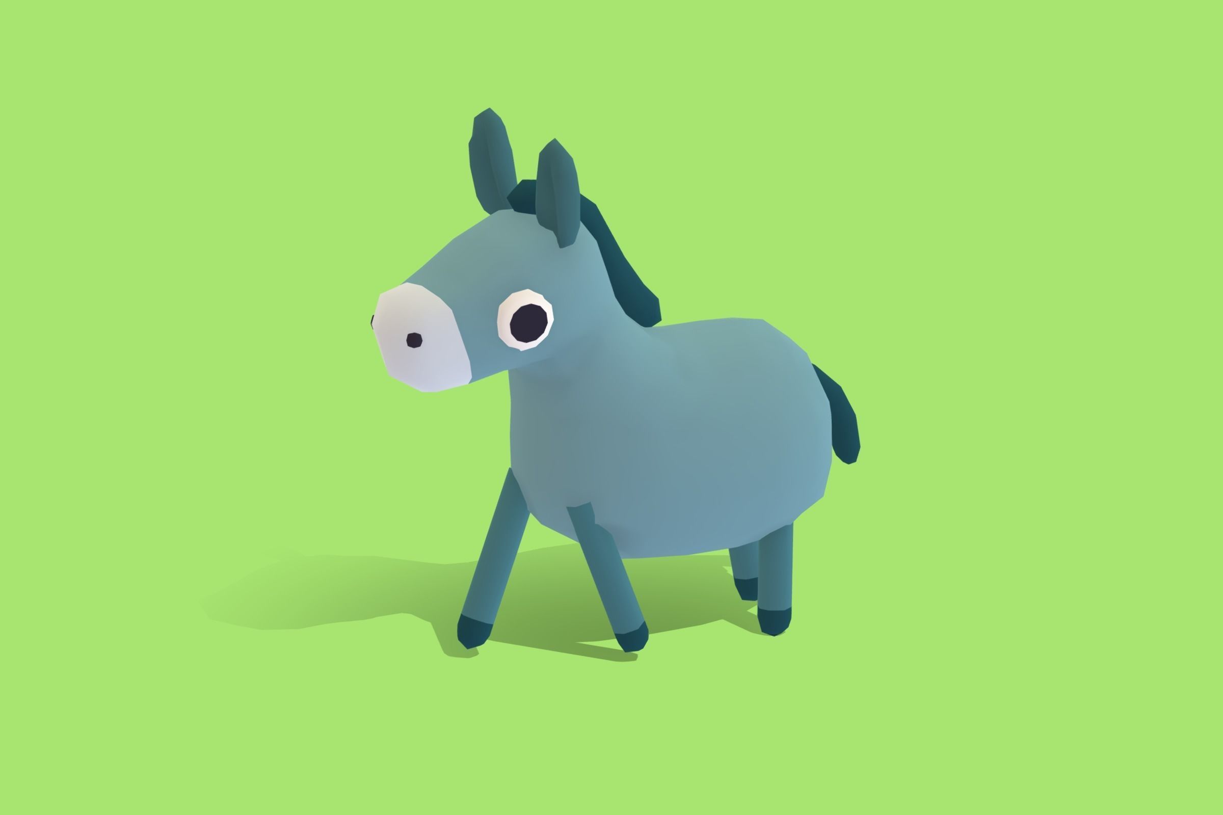 Donkey - Quirky Series Low-poly 3D model_7