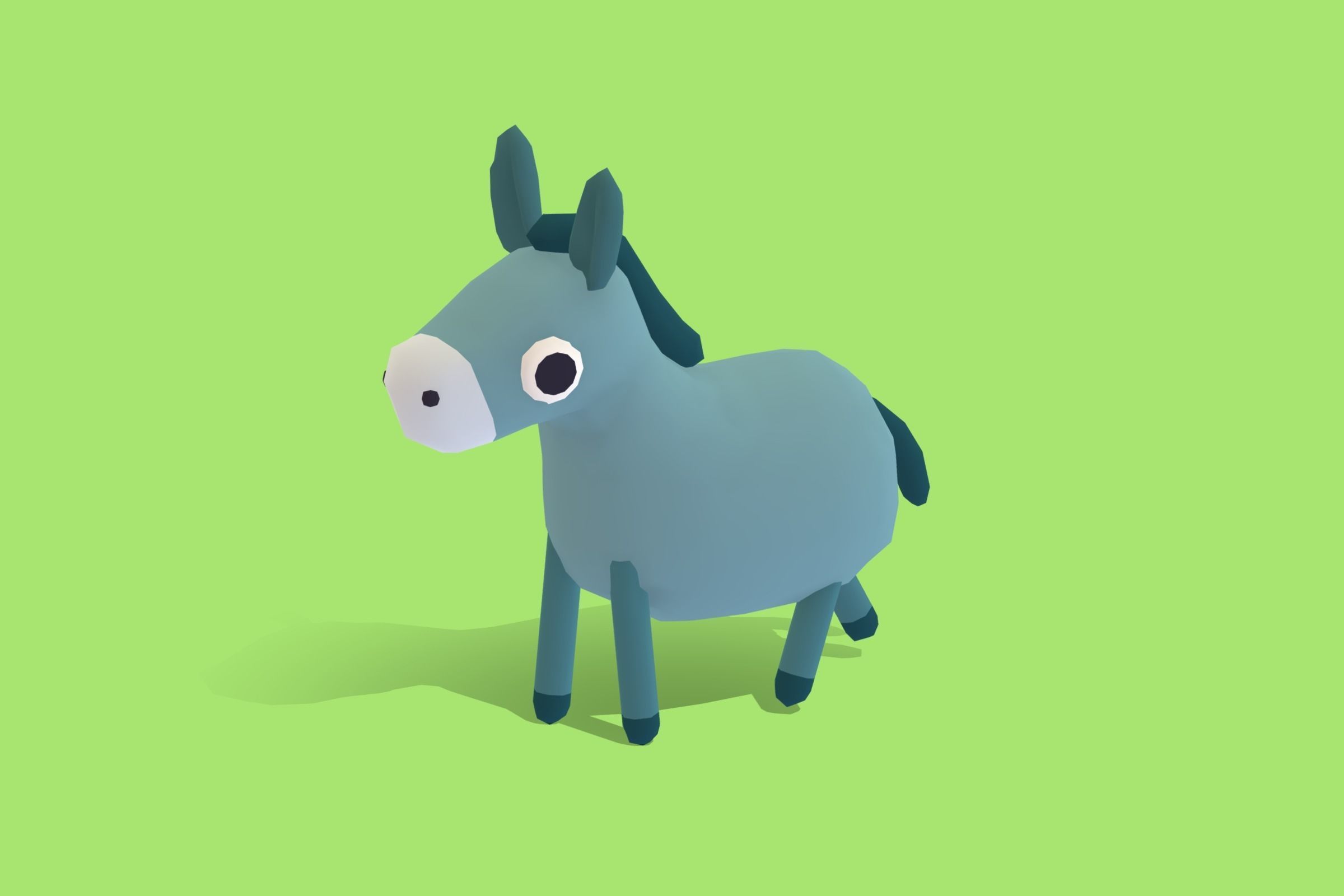 Donkey - Quirky Series Low-poly 3D model_10