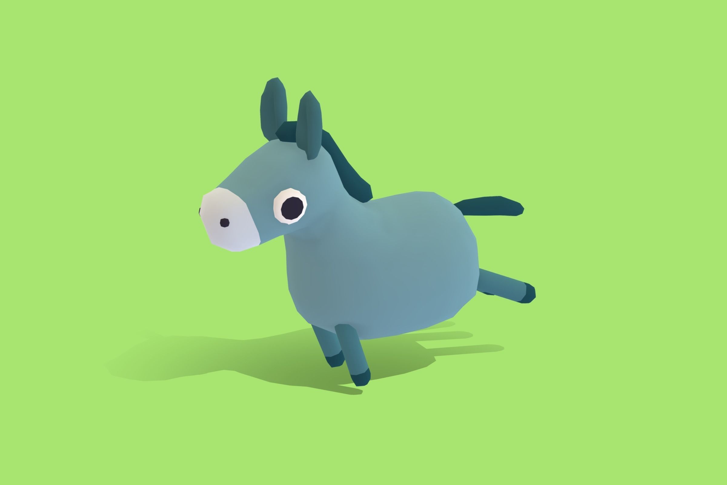 Donkey - Quirky Series Low-poly 3D model_9